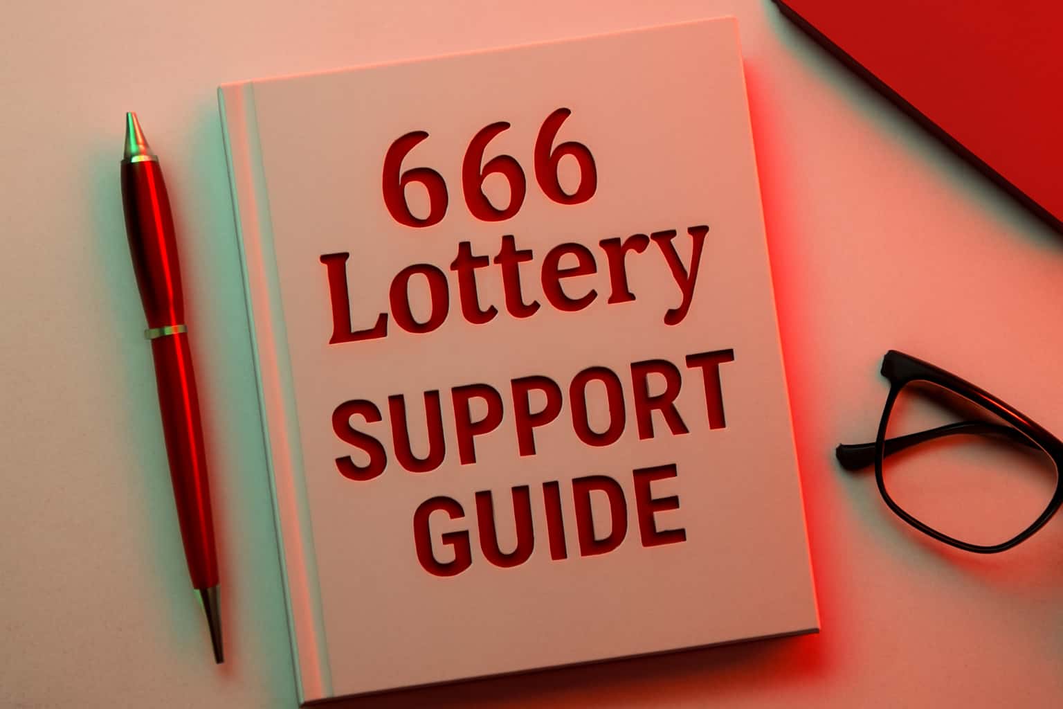 A visual representation of the 666 Lottery Support Guide, emphasizing user assistance.