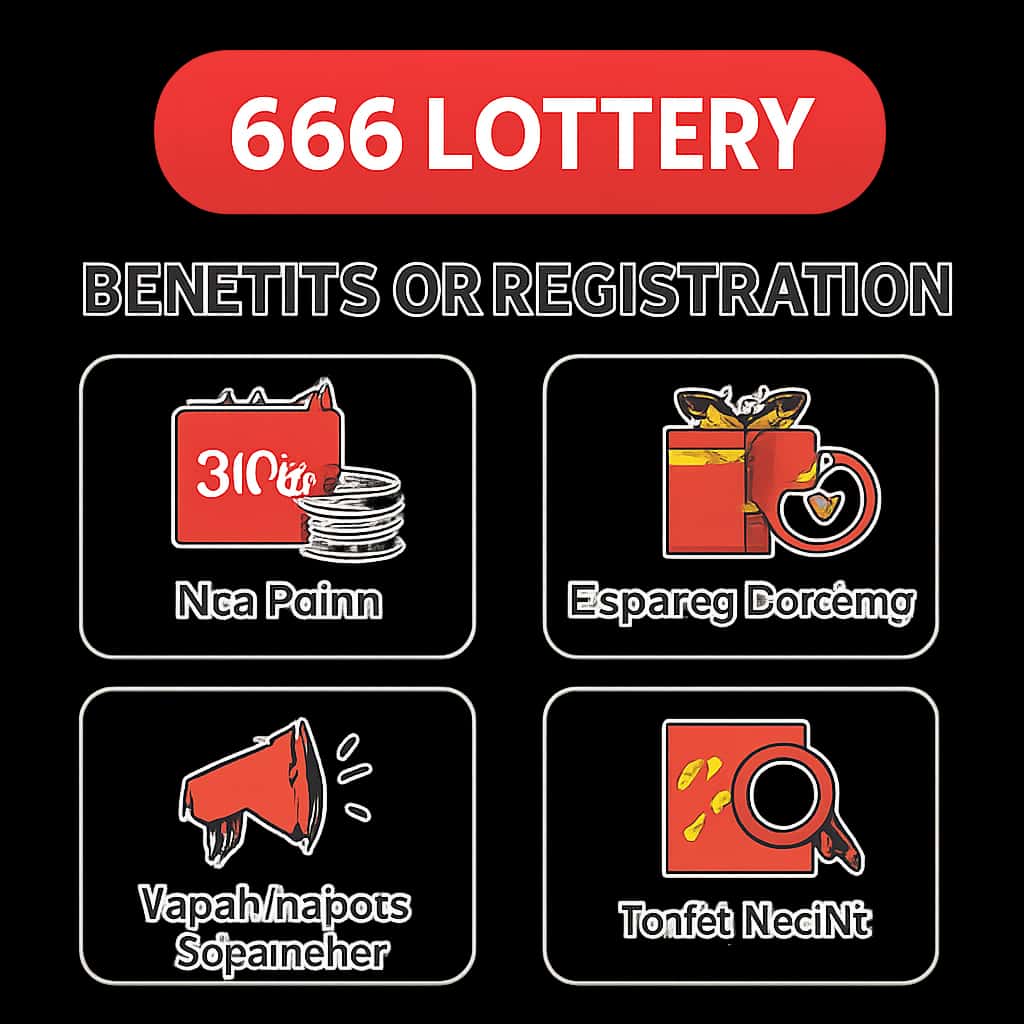 An educational diagram outlining the benefits of 666 Lottery Registration.