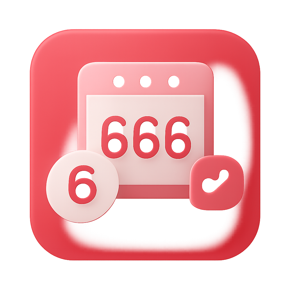 A badge illustration symbolizing the benefits of registering for the 666 Lottery.