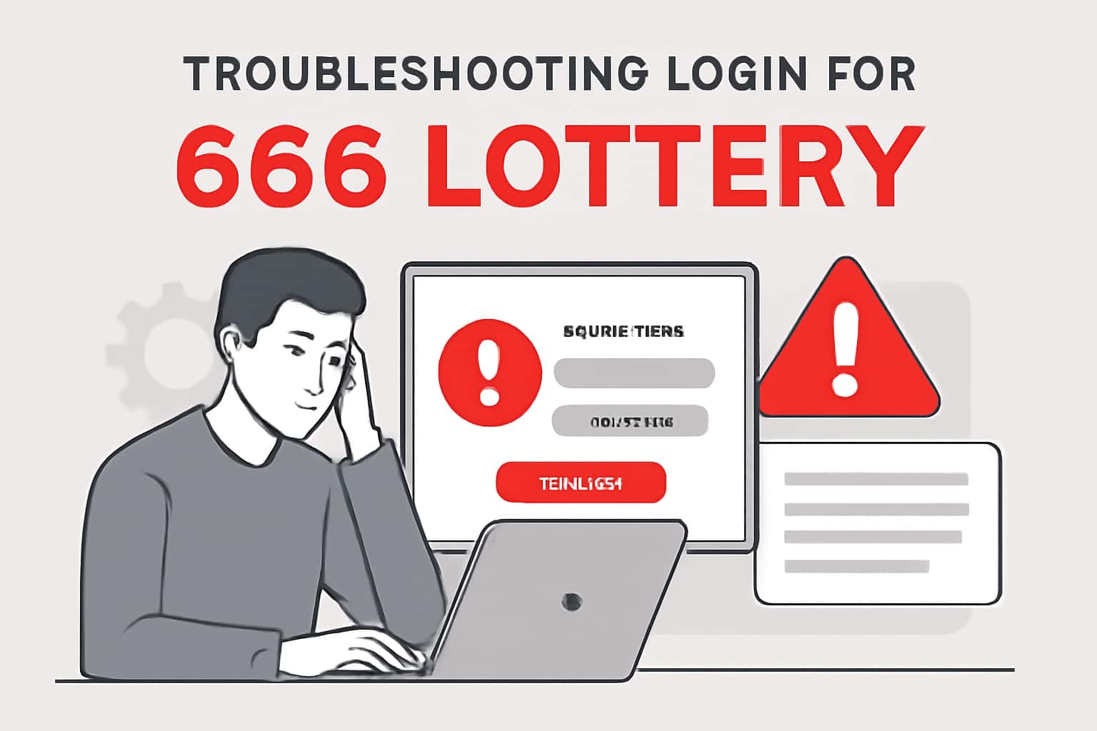 An informative visual representation of troubleshooting login issues for 666 Lottery.
