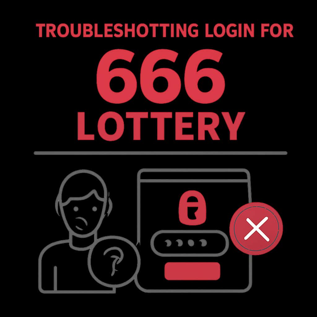 A diagram illustrating troubleshooting steps for 666 Lottery login.