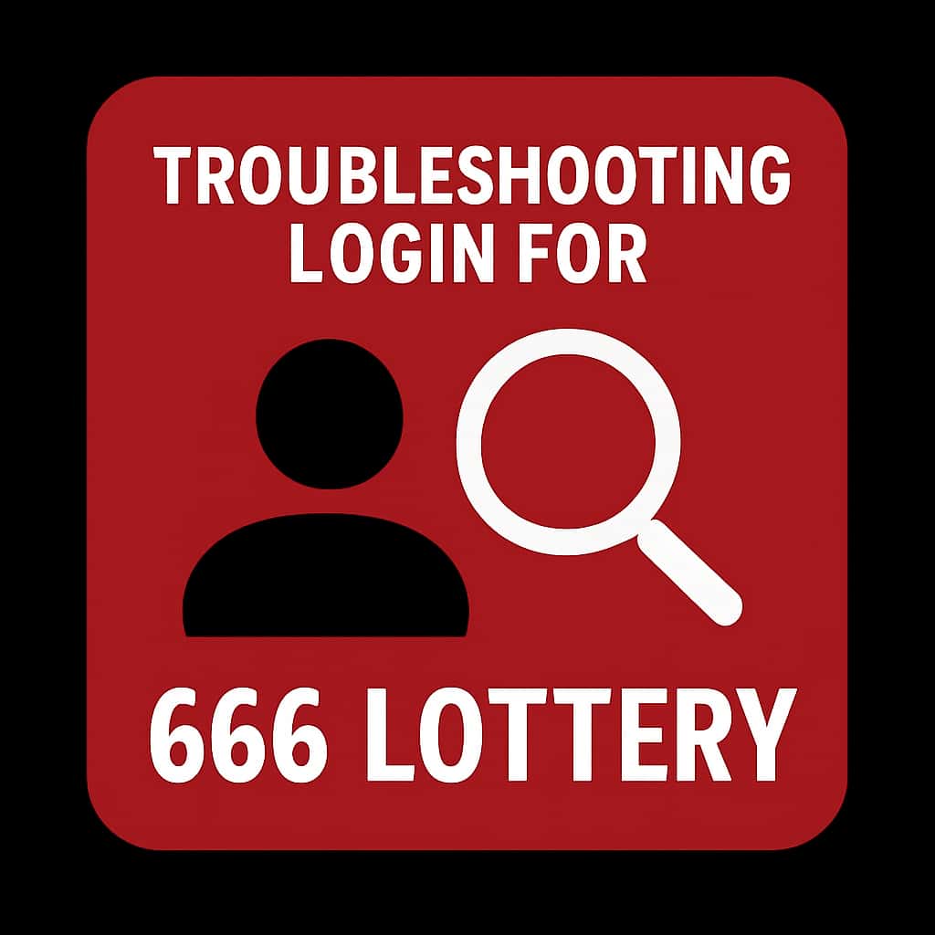 An icon symbolizing login troubleshooting for 666 Lottery.