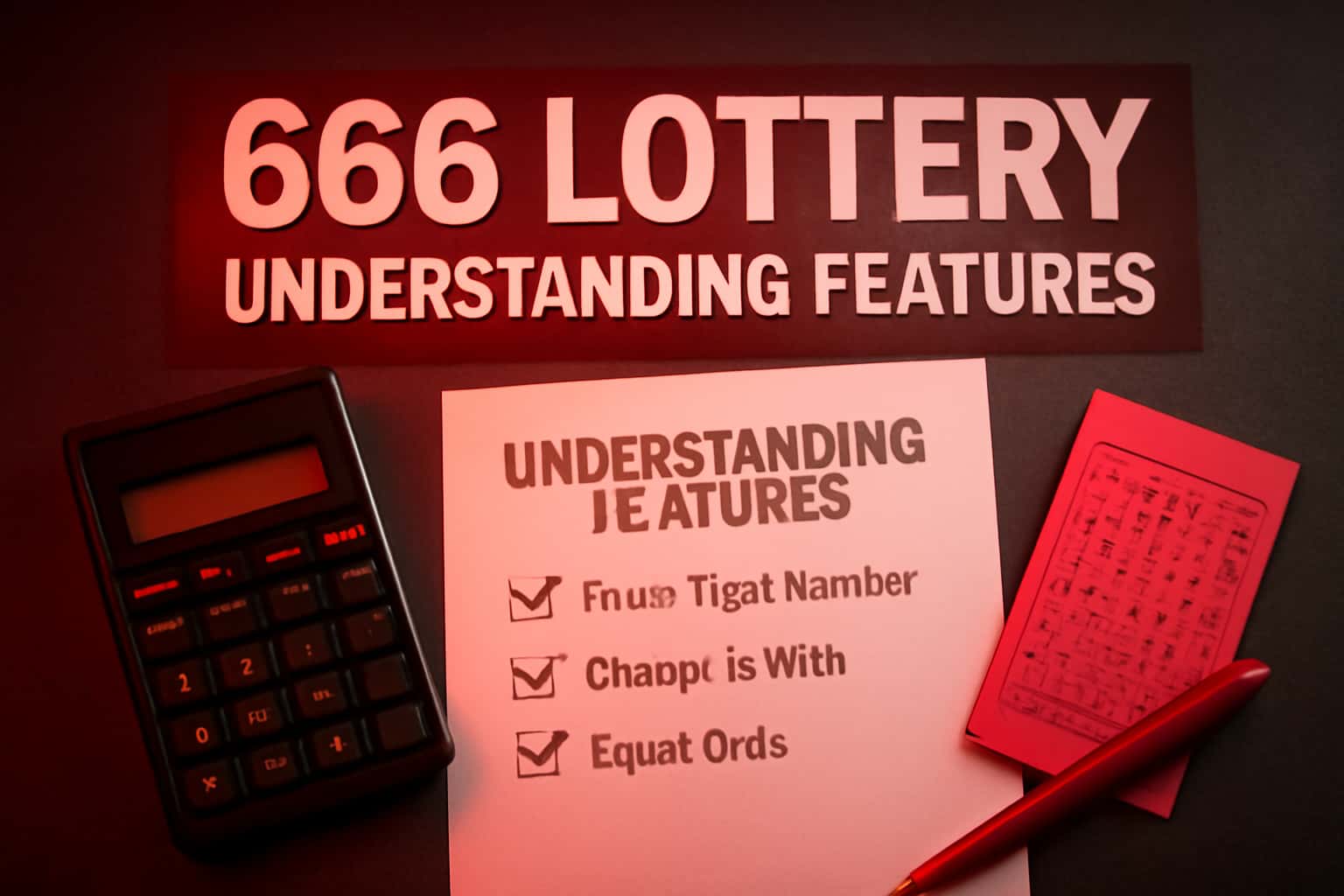 An informational graphic detailing the features of 666 Lottery.