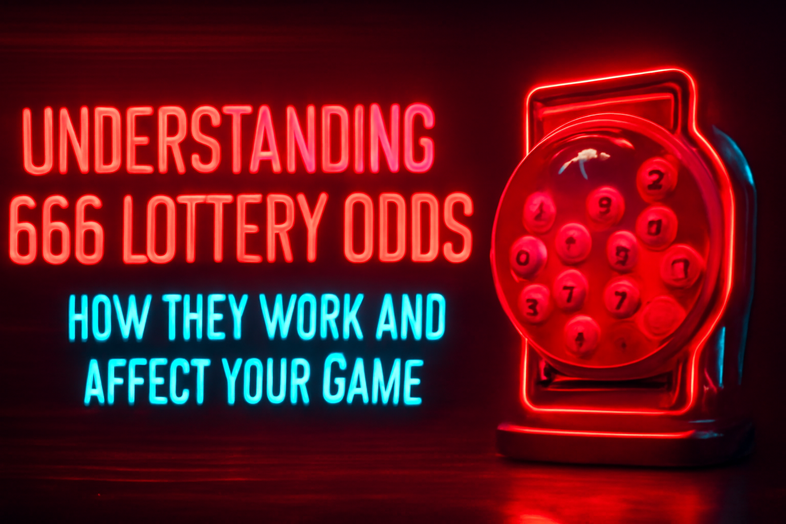 An informational graphic detailing the features of 666 Lottery.